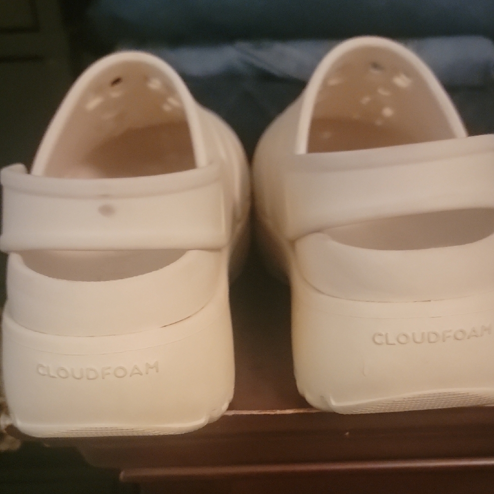 adidas Beige Platform Clogs - Picture 5 of 5